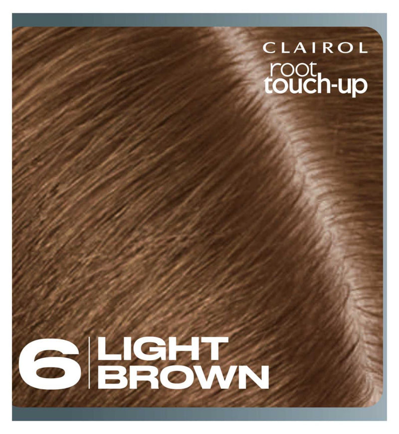 Clairol Root Touch-Up permanent hair dye 6 Light Brown 30ml, imported from the UK