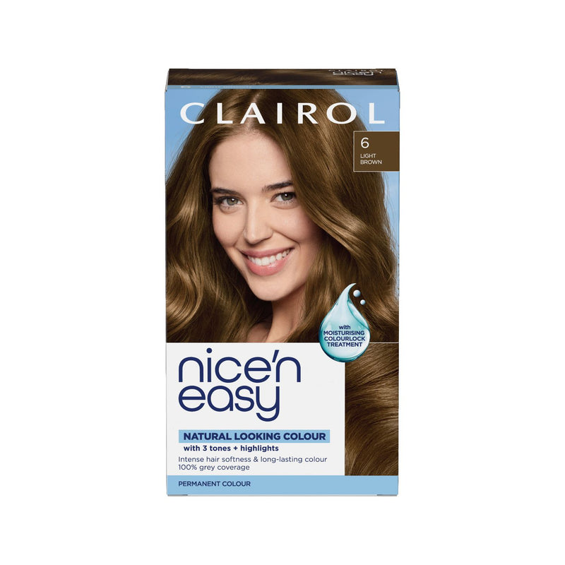 Coloration capillaire Clairol 6 Châtain Clair 177 ml - Produit britannique