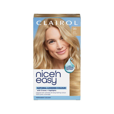 Boots Clairol Nice n Easy Permanent Hair Dye 9B Light Beige Blonde 177ml- Buy online at McGrocer