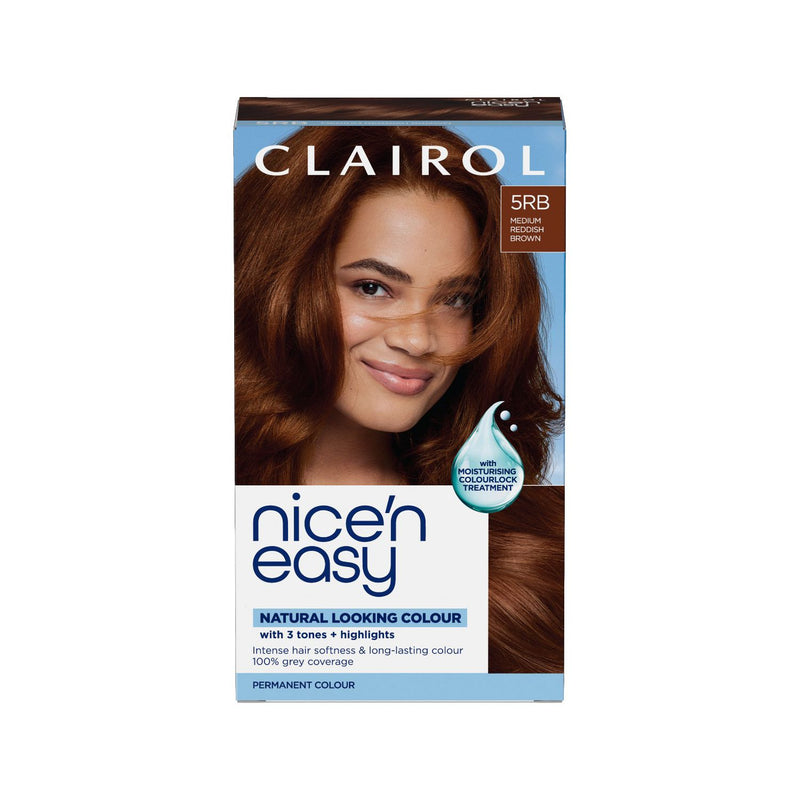 Clairol Nice'n Easy Permanent Hair Dye Medium Reddish Brown 177ml - British product