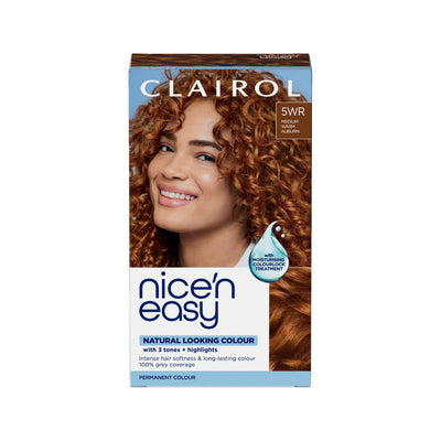 Boots Clairol Nice'n Easy 5WR Mittelwarmes Auburn Permanente Haarfarbe 177ml - Online bei McGrocer kaufen