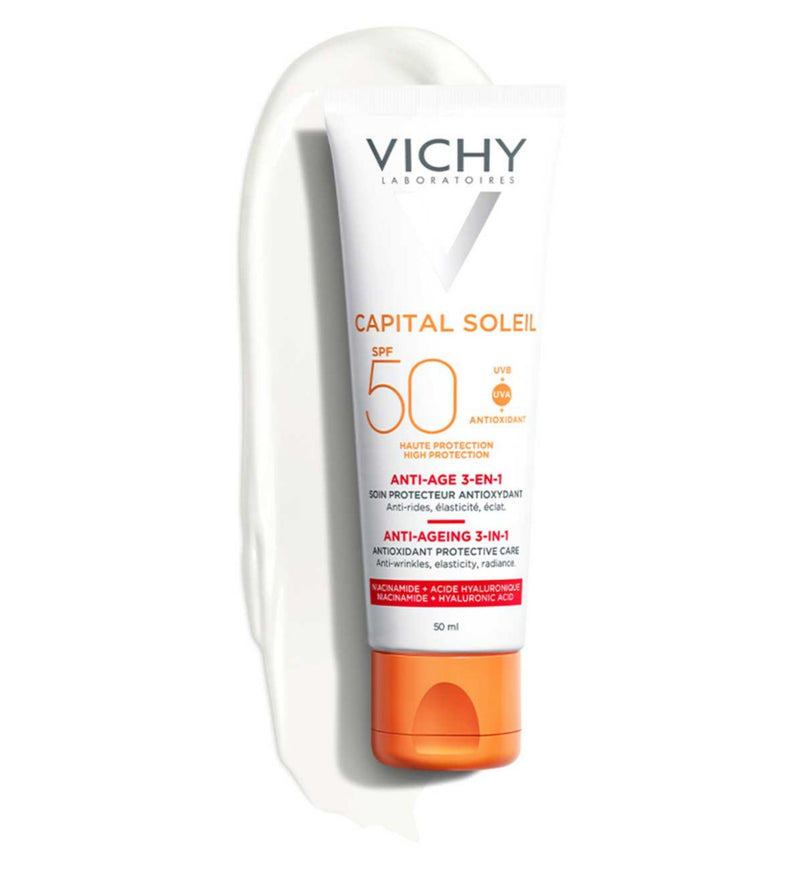 Crème solaire anti-âge Vichy Capital Soleil SPF50 50ml, importée du Royaume-Uni