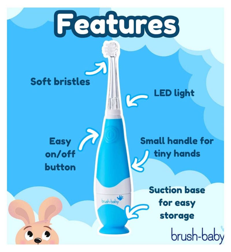 brush-baby BabySonic Electric Toothbrush Blue - British product