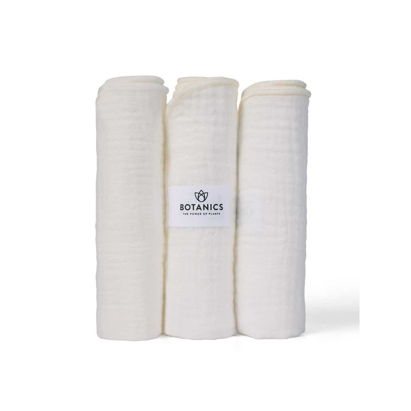 Botanics Organic Cotton Muslin Cloths 3 Pack - British product