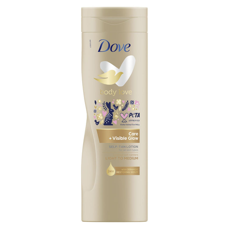 Dove Visible Glow Self Tan Lotion Fair Medium 400ml - British product