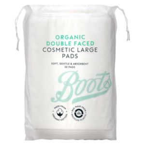 Organic Double Faced Cotton Wool Pads 50 Pack, imported from the UK