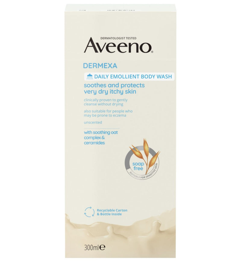 Aveeno Dermexa Daily Emollient Body Wash 300ml - British product