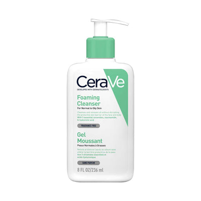 Boots CeraVe Foaming Cleanser Niacinamid Normal Fet Hudrens 236ml - Kjøp online hos McGrocer