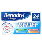 Benadryl Allergy Relief Capsules 24 Pack - British product