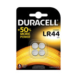 Piles bouton Duracell LR44 par 4, importées du Royaume-Uni