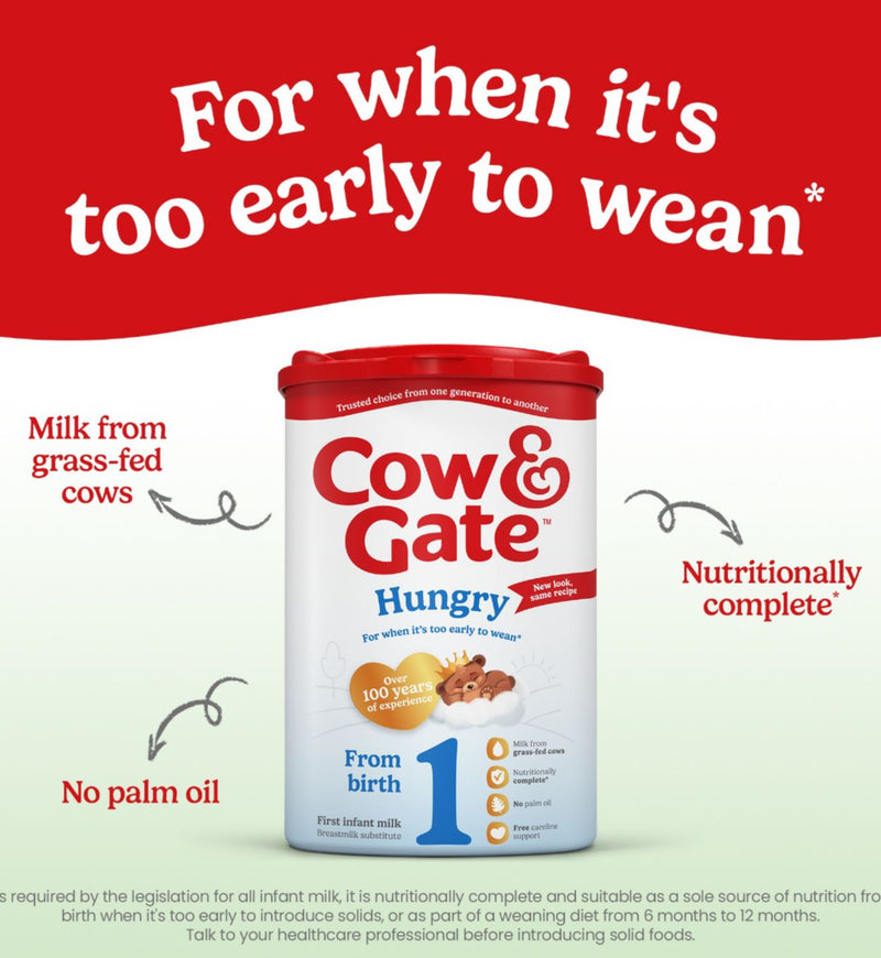 Cow & Gate Hungry First Infant Formula 800g - British product