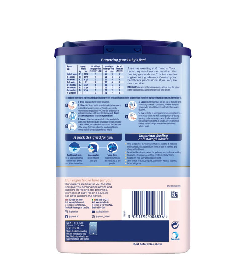 Aptamil Hungry First Baby Milk Formula Powder 800g - British product