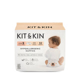 Kit & Kin Size 3 hypoallergenic nappies 32 pack, UK version