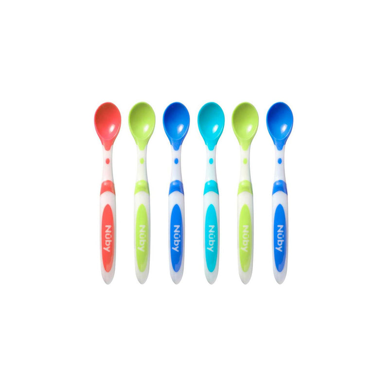 Nuby weaning spoons 6 pack, baby feeding spoons - British product