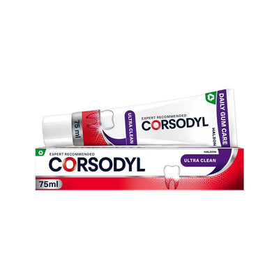 Boots Corsodyl Ultra Clean Daily Gum Care Toothpaste 75ml- Buy online at McGrocer