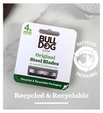Bulldog razor blade refills pack of 4 - British product