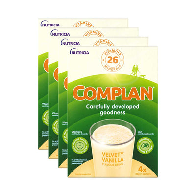 Boots Complan Nutritional Drink Vanilla Malted Drink 4 Packs (16 Sachets)- Buy online at McGrocer
