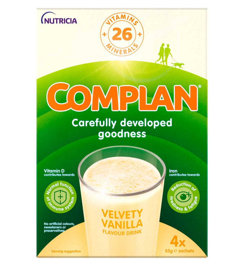 Complan Nutritional Drink Vanilla 4 x 55g Sachets - British product