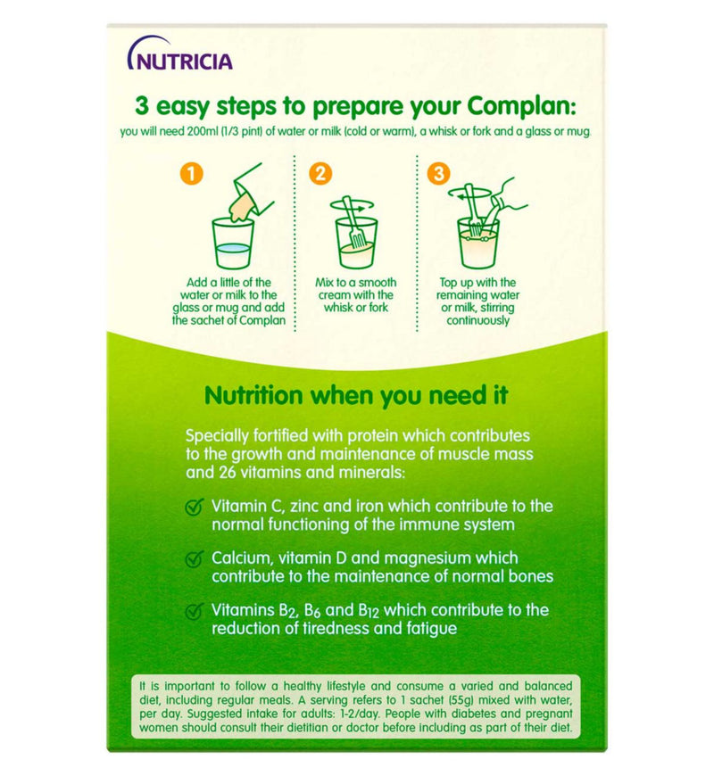 Complan Nutritional Drink Vanilla 4 x 55g Sachets - British product