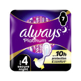 Always Platinum Secure Night pads size 4 with wings, UK version