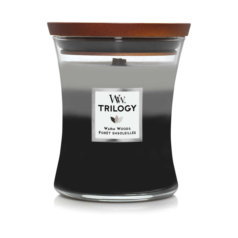 Woodwick Warm Woods Trilogy Candle Medium (British brand)
