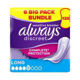 Always Discreet incontinence pads Plus Long 120 pads (British brand)