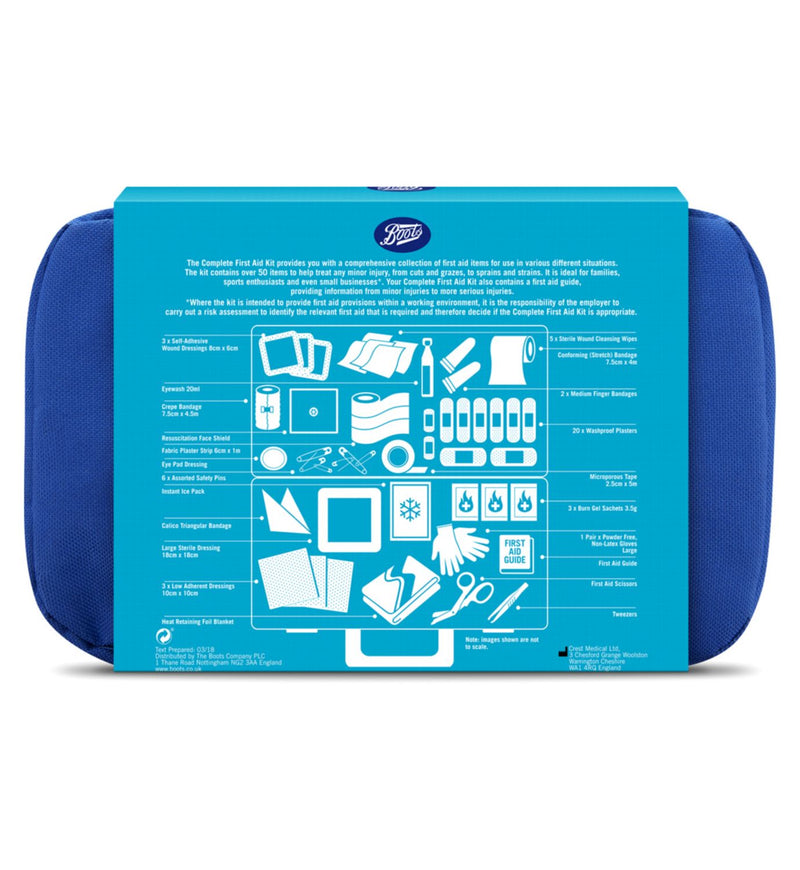 Boots Complete First Aid Kit 50 Items - British product