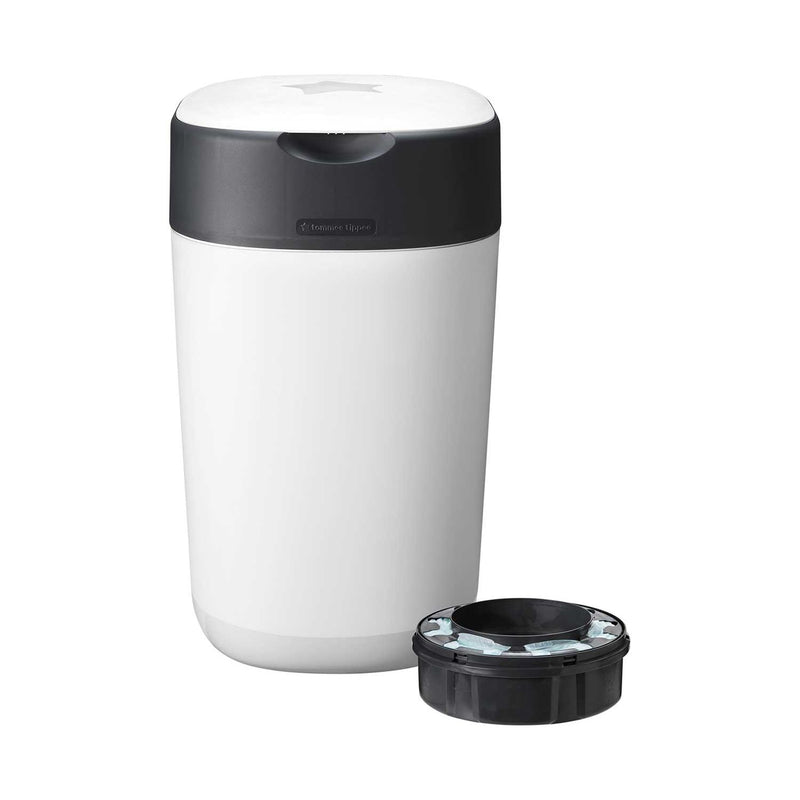 Tommee Tippee Twist & Click nappy bin with refill cassette, UK version