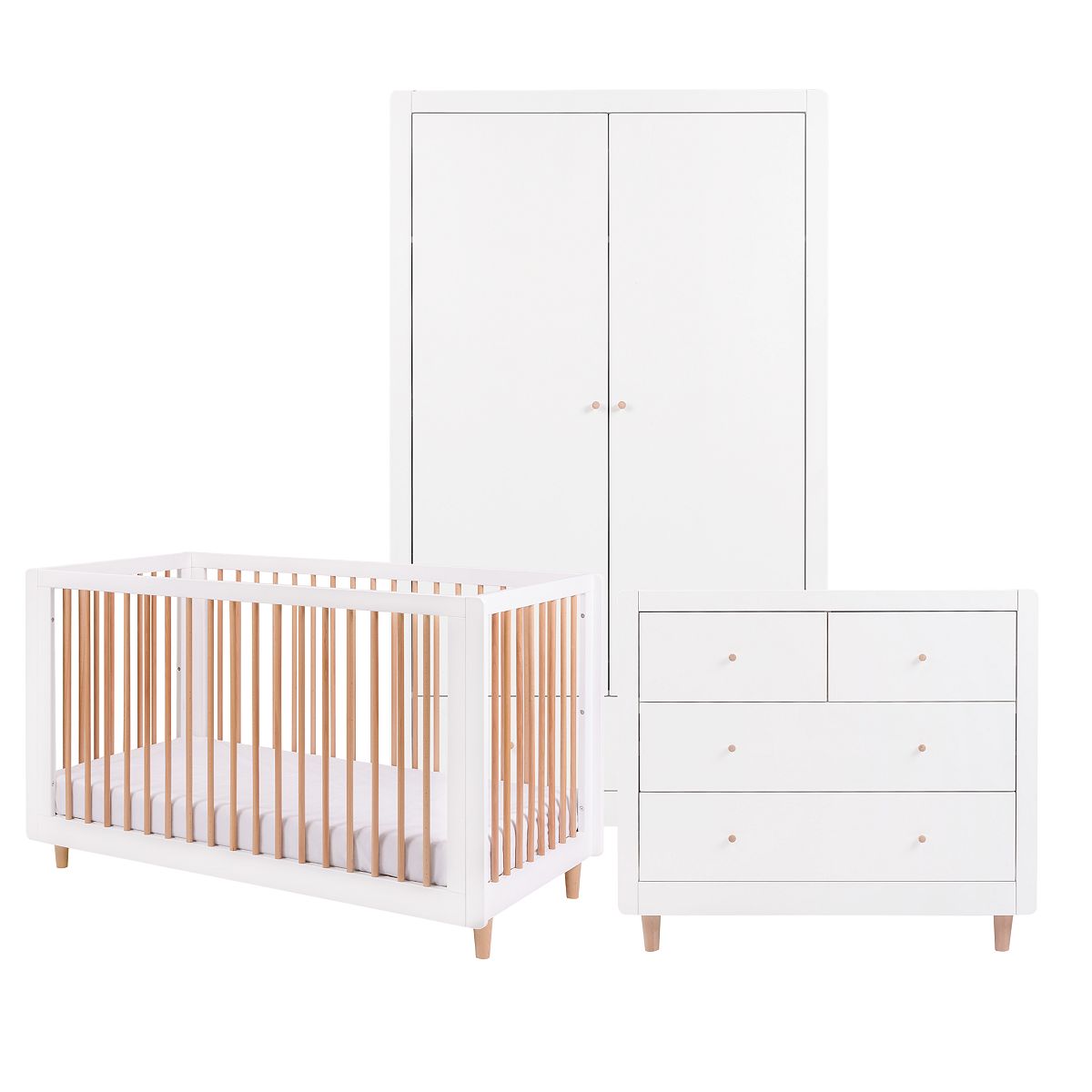 Tutti Bambini Siena 3 Piece Room Set - White & Beech GOODS Boots