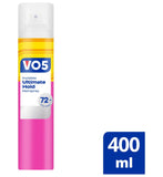 VO5 Ultimate Hold hairspray 400ml aerosol can, UK version