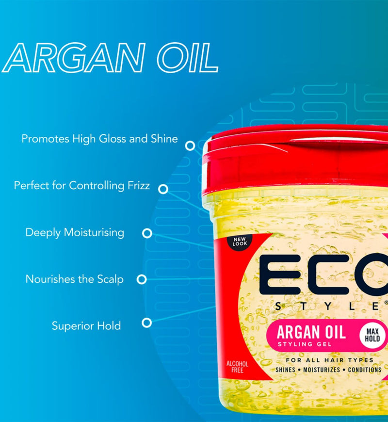 Eco Style Arganöl Styling Gel 473ml (Britische Marke)