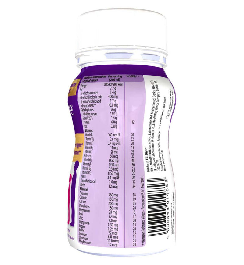 PaediaSure nutritional shake chocolate 4x200ml, imported from the UK