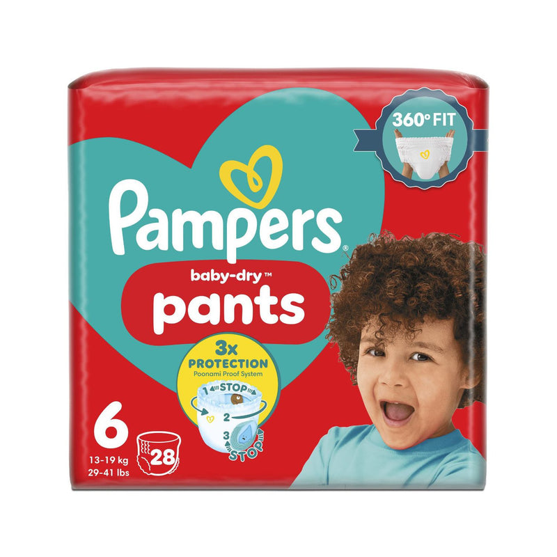 Pampers Baby-Dry nappy pants Size 6 28 pack (British brand)