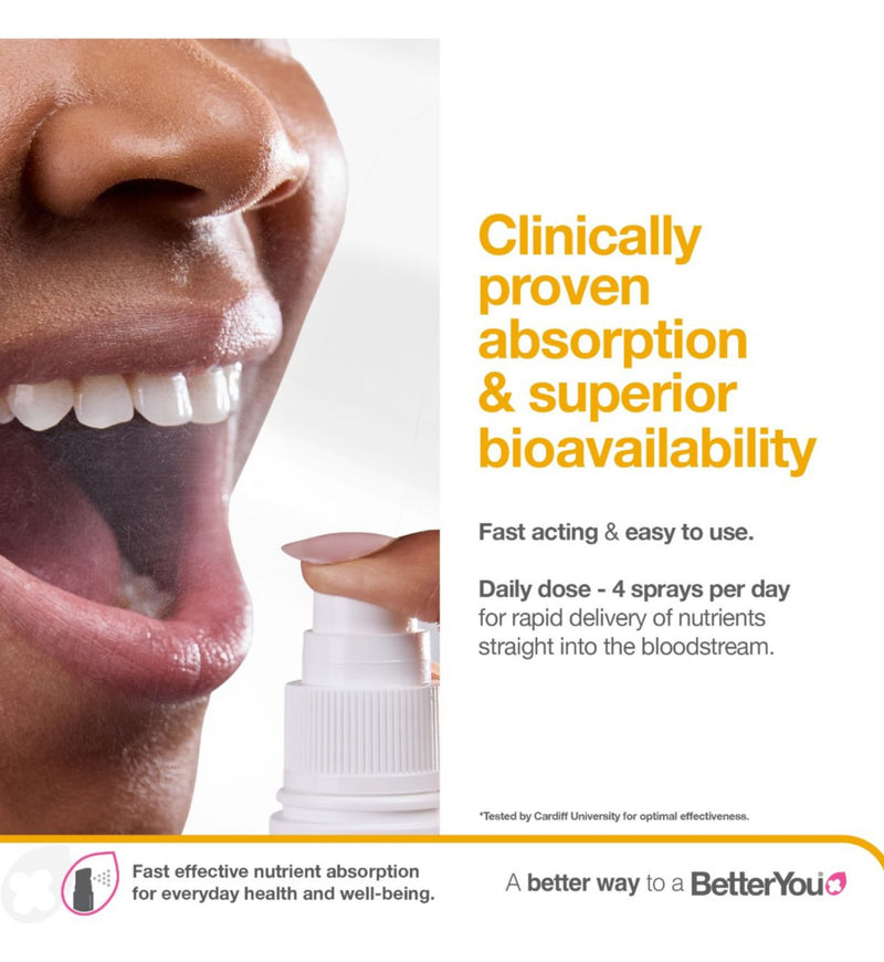 BetterYou Vitamin B12 oral spray 25ml - British product