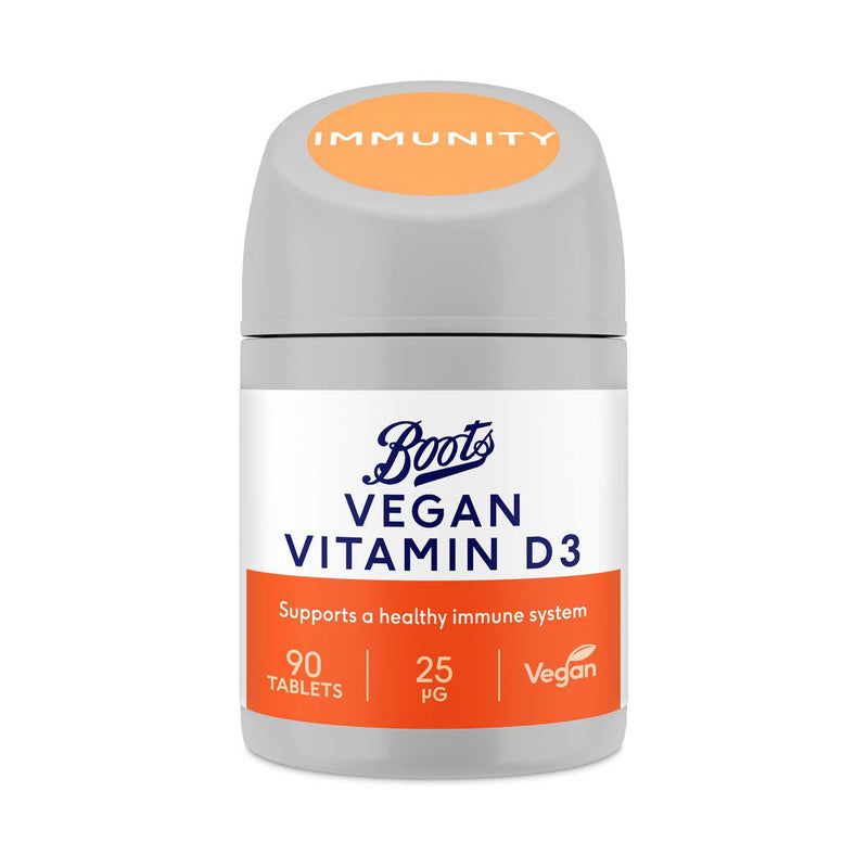 Boots Vitamine D3 Végétalienne 25mcg 90 comprimés, importé du Royaume-Uni