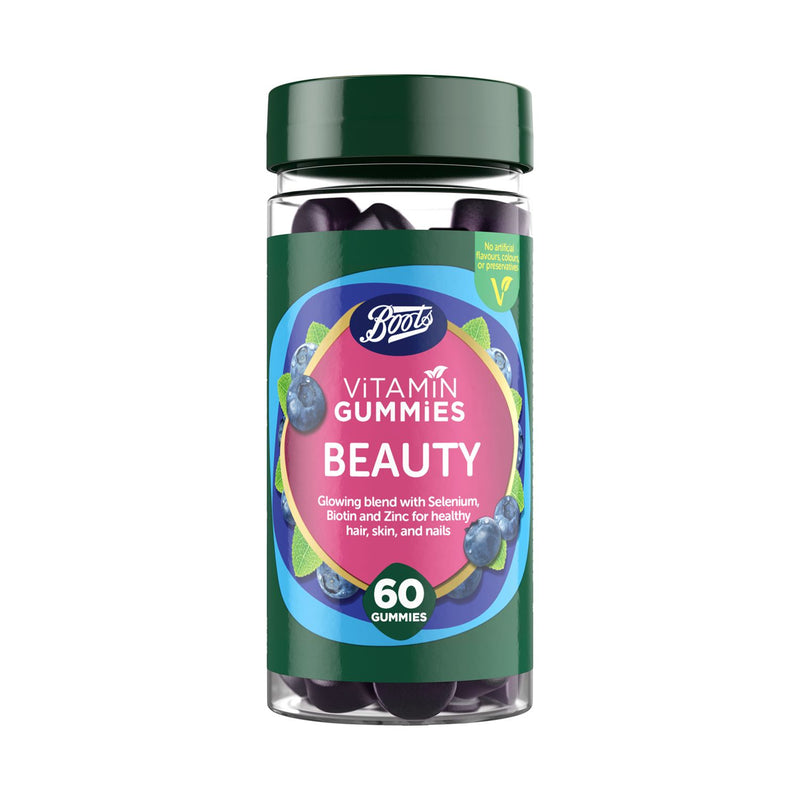 Boots Beauty Vitamin Gummies Blueberry 60 Gummies - British product