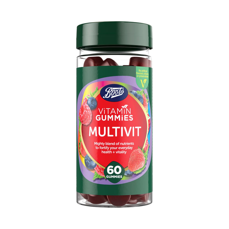 Boots Multivitamin Gummies Mixed Berry 60 pieces - British product