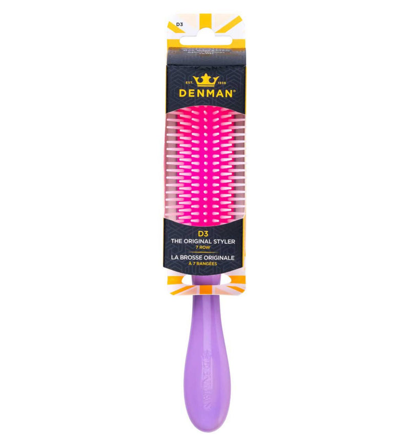 Denman hairbrush 7 row African Violet - British product