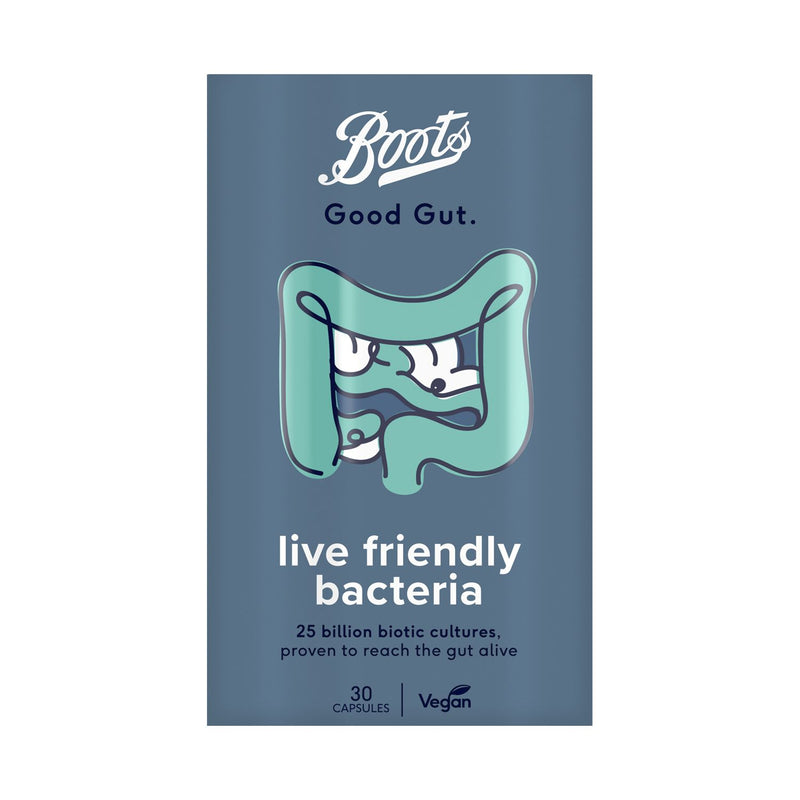 Boots Good Gut live friendly bacteria capsules 30 - British product