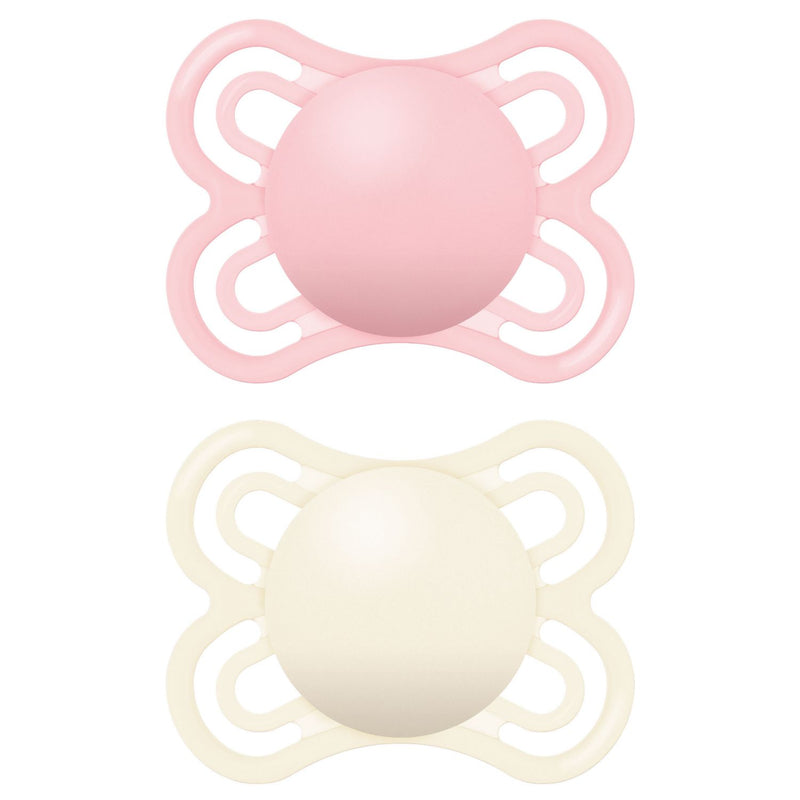 MAM Perfect Soother Double Pack Pink 0-6 Months (British brand)