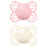 MAM Perfect Soother Double Pack Pink 0-6 Months (British brand)