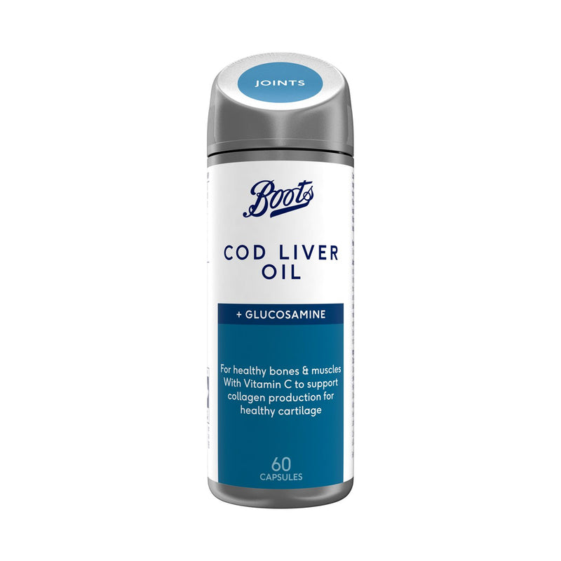 Boots Cod Liver Oil & Glucosamine Capsules 60 - British product
