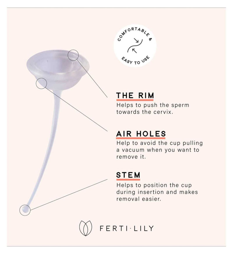 FertiLily conception cup reusable medical silicone (British brand)