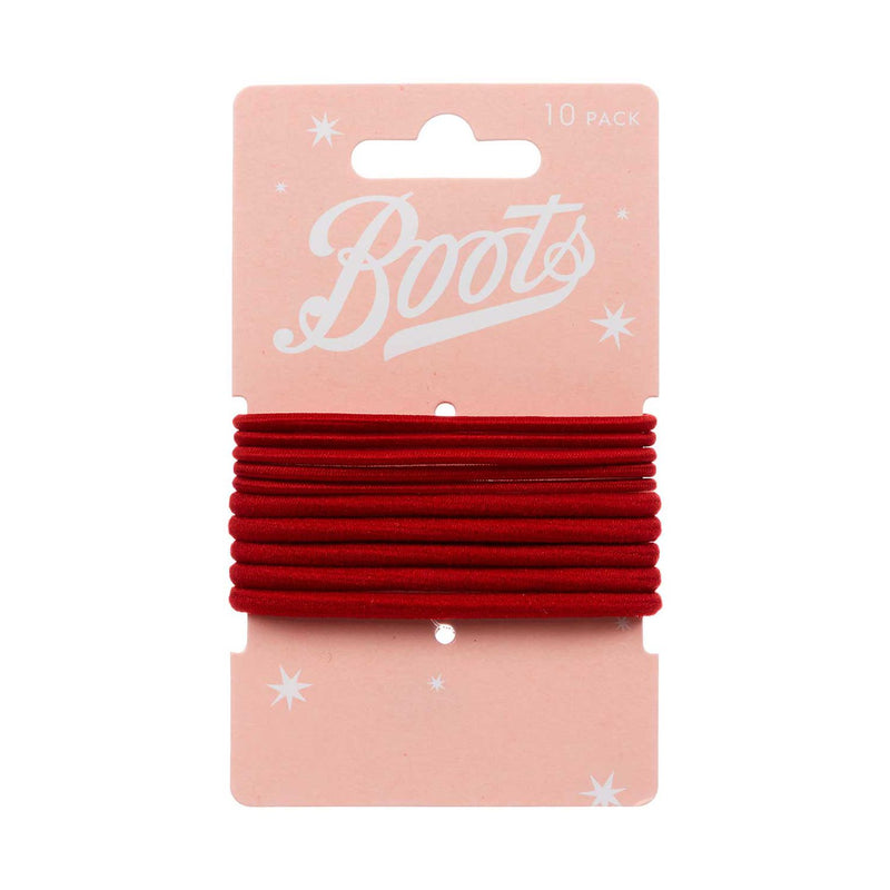 Boots Kids Ponybands Red Pack of 10 - British product