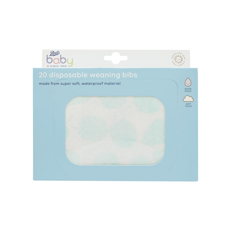 Boots Baby Disposable Weaning Bibs 20 Pack - British product