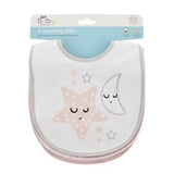 Boots Baby pink cotton weaning bibs 4 pack - British product