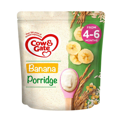Boots Cow & Gate Banana Porridge Baby Cereal 4-6+ Months 125g- Buy online at McGrocer