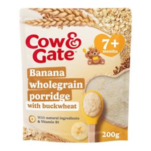 Cow & Gate banana wholegrain porridge baby cereal 200g, UK version