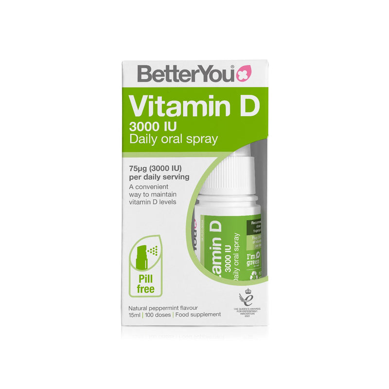 BetterYou Vitamin D 3000 Oral Spray Peppermint 15ml - British product