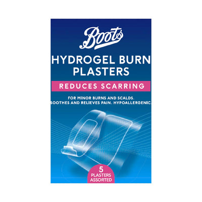 Boots Boots Pansements hydrogel pour brûlures, réduction des cicatrices, lot de 5 - Acheter en ligne chez McGrocer